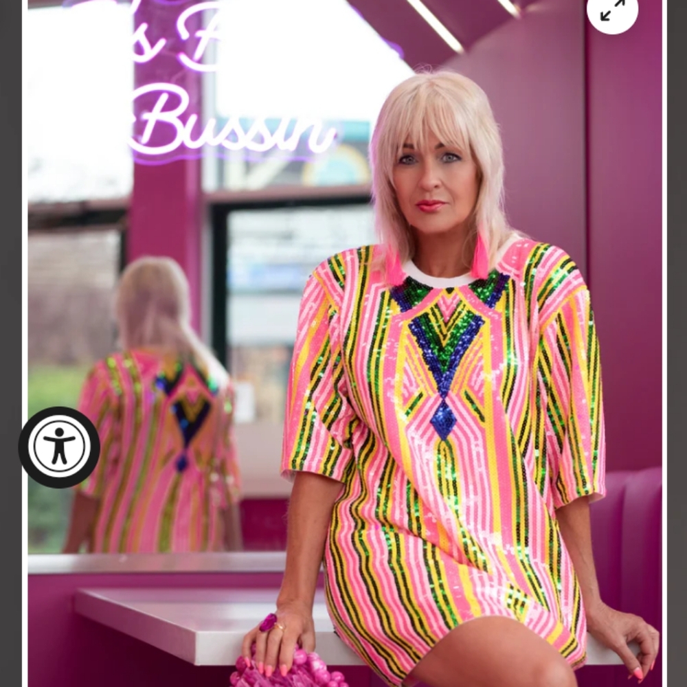 Kate Hewko retro sequin tee dress